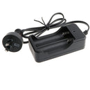 3.7V Lithium Battery Charger for 18650 16340 14500 AU Plug with Flashlight