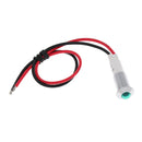 10mm 12VDC Car Truck Boat Metal LED Indicator Dash Light with Wire Green