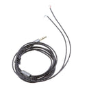 Headphone Earphone Audio Repair Cable with 3.5mm Jack Plug Replacement Black