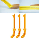 3Pc Yellow Wood Saw Push Stick for Carpentry Table Working Length 28cm / 11in
