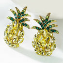 Womens Girls Cute Shiny Pineapple Studs