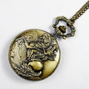 Retro fashion palace style personality knight pocket watch classical large  I4P7