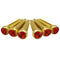 Set of 6 Red Crystal Bridge Pins Copper for Acoustic Guitar Accessory