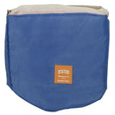 Large Capacity Round Make-up Toilet Bag Drawstring Deep Blue 23x17cm