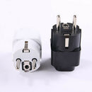 2PCS Universal US AU UK to EU Euro Europe Plug Travel Adapter Socket C TRJ