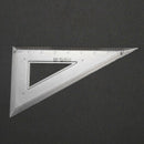 Students 7 in 1 Black Clear Plastic Ruler Compass Geometric Drafting Tool S A8Z7