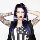 Fashion Oversized Punk BOOM POW Earrings Hip-hop Club Round Dangle Earrings