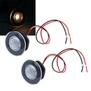 2PCS Waterproof LED Stair Deck Light Floor Patio Light Step Lamp Warm White