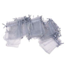 100 Grey Organza Gift Wedding Favors Bag Pouch 90x70mm HOT Z9Q5
