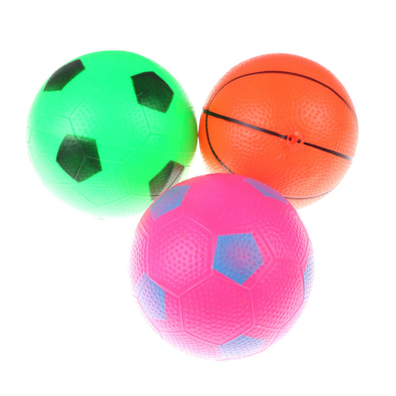 12cm Inflatable Basketball Football Blow Up Ball Kids Sports Outdoor Play To BX