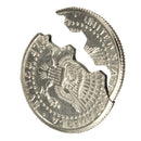 Magic Close-Up Street Trick Bite Coin Bite And Restored Half Dollar illusion fad