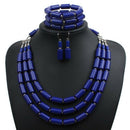 Ethnic Style Wedding Acrylic Jewelry Sets Beads Necklace Earring Bracelet S