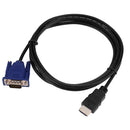 HDMI Male to VGA Male Transfer Wire HDTV Converter Adapter Aux Cable(1.8m)