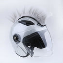 Motorcycle Adhesive Helmet Mohawk Hair Patches Skinhead Costumes Wig Grey