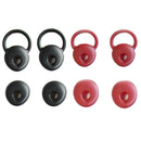 4 Pairs Soft Silicone Gel Ear Covers Eartips Earbuds for Earpieces Red+Black