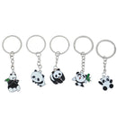 2Pcs Panda Keychain Keyring Bag Phone Hanging Pendant Key Ring Chain Gift