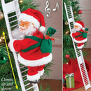 Electric Ladder Santa Claus Toys Christmas Ornaments Desktop Decorations A