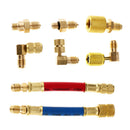 Adjustable R134A Adapter Fittings Quick Coupler High Low AC Air Conditioning