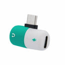 Splitter Type c Capsule Pill Shape Fast Lighting Charging to Earphone 3.5mm U7A5
