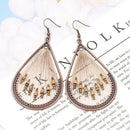 Bohemian Retro Water Drip String Dangle Hanging Drop Earrings With Beads Fo