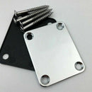 Fender Chrome Neck Joint Plate With 4 Screws for Electric/Bass Guitar Strat Tele