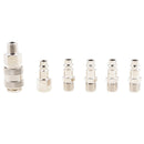 6 Pieces Air Line Hose Compressor Fitting Quick Release Connector 1/4" BSP