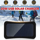 20W 5V Solar Panel Charger with USB Port Phone Charger Bank 1400mA Power Y7X9
