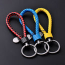 Fashion Colors Leather Strap Bag Wallet Keyring Keychain Ring Key Fob Accessory