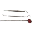 3pcs Dental Instrument Mouth Mirror Tweezers Probe Dental Mirror Tool Useful hfd