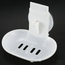 Double Soap Dish Strong Suction Soap Holder Cup Tray for Shower Bathroom
