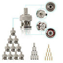 1Set Coax Rf/Bnc Crimp Tools for Rg58 / Rg59 / Rg6 with 10Pcs Bnc Plug Crim