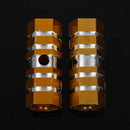 2pcs BMX Mountain MTB Bike Bicycle Alloy Axle Pedals Foot Stunt Pegs yellow