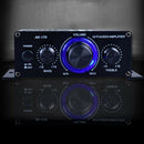 DC12V Aluminum Alloy Auto Stable Power Amplifier Car Home Black Music Receiver