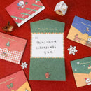 Cartoon Christmas Card Santa Bear Girl Elk Greeting Card P0Y9 L0Q0 I6E9