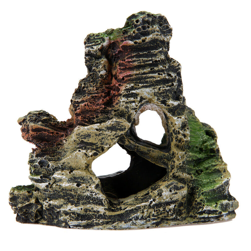 Mountain View Aquarium Rockery Hiding Cave Tree Fish Tank Ornament Decor