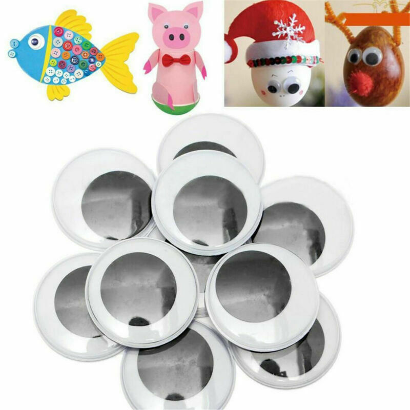 10pcs 40mm Big Black Wiggly Giant Googly Eyes For DIY Scrapbooking Hand Crafts
