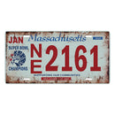 Massachusetts Car License Metal Tin Sign Plaque Picture Bar Pub Man Cave