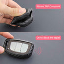 For Hyundai Tucson Ilante Sonata Carbon Fiber Smart Cars Key Cover Accessori FZA