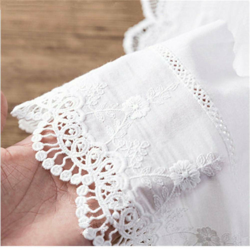 1 Yard Embroidered Floral Lace Trim Ribbon Wedding Applique DIY Sewing Craft H7