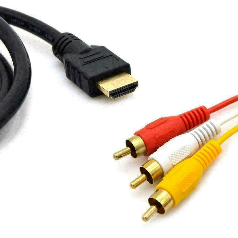 5Ft HDMI Male to 3 RCA Video Audior Componen Convertet Cable AV Adapter