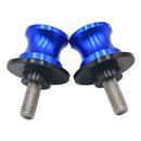 Pair Blue M8 8mm Aluminum Swingarm Swing Arm Spools