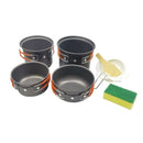 2-3 Person 10pcs Outdoor Camping Hiking Picnic BBQ Cookware Backpacking Coo