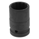 3/4-inch Square Drive 27mm Hex 12 Point Impact Socket Black