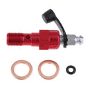 2pcs Universal M10 Single Banjo  Thread Bleeder Nipple Washers 1.0mm Red
