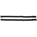 Black Elastic Fabric Metal Hook End Bra Straps Pair for Ladies