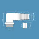 Special elbow for floor drain type dishwasher universal washing machine pipe
