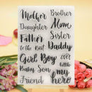 Happy Letter Transparent Silicone Clear Stamp DIY Scrapbook Embossing Card Word