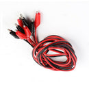 2Pcs Double End Alligator Clips Test Lead Jumper Wire 1.5m 2 Color W7G2