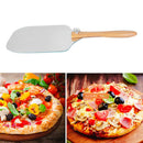Aluminum Pizza Shovel Peel With Wooden Handle Pastry Spatula Cake Baking Cut Hn