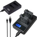 GoPro Dual Battery Charger for HERO5+/HERO6 AHDBT-501  With USB Cable For Travel
